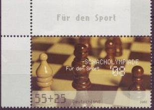 Германия, 2008, шахматная филателия, шахматы на марках Германии