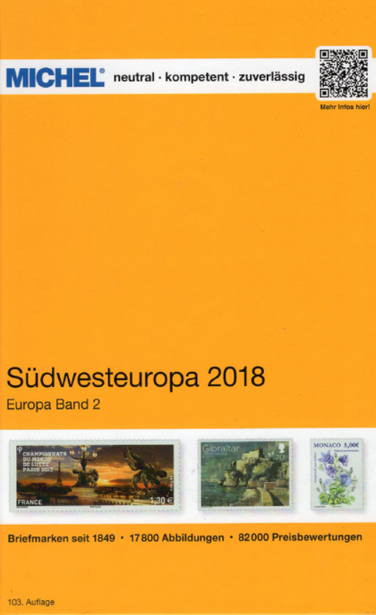 Каталог почтовых марок всех стран мира Michel 2019 (Михель 2019) - №2 Michel South-West Europe 2018