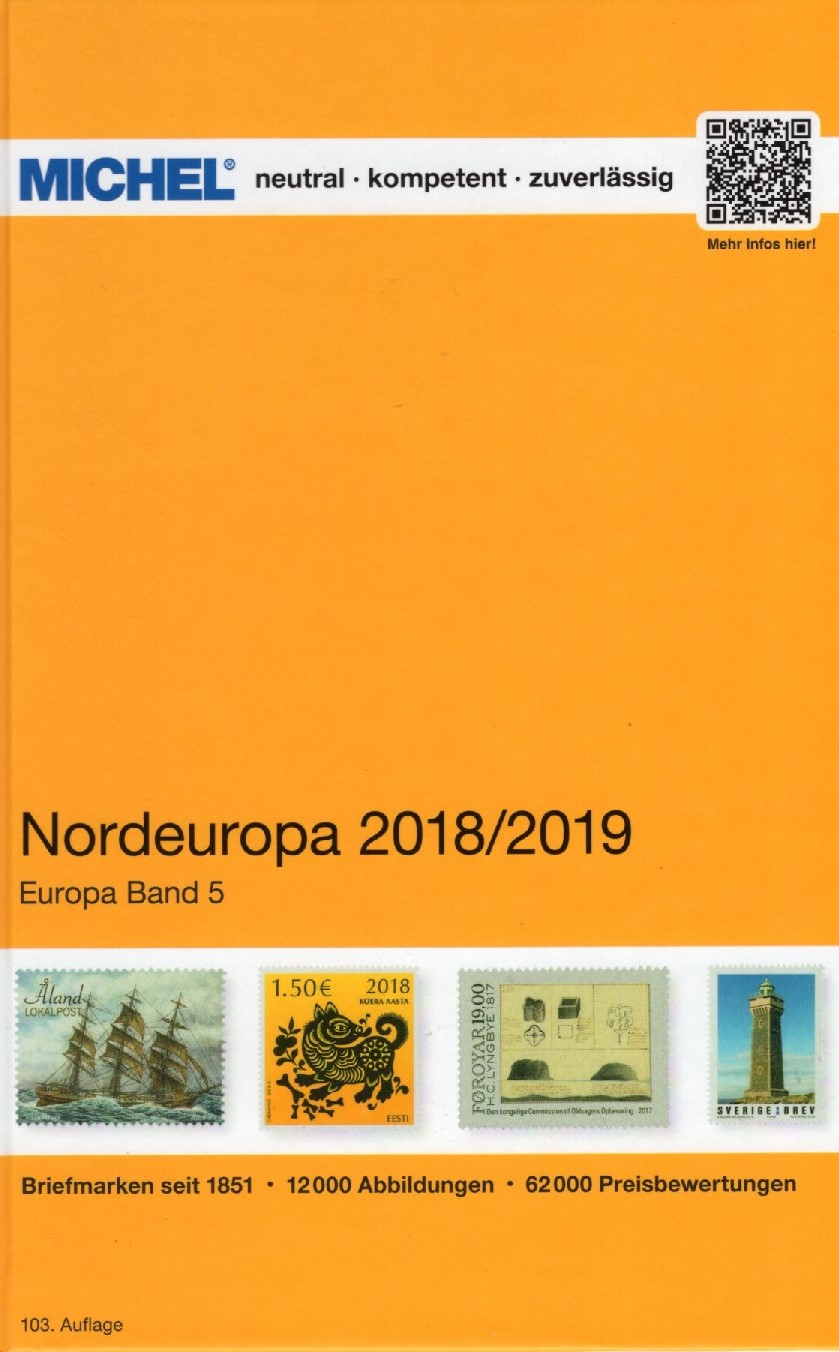 Каталог почтовых марок всех стран мира Michel 2019 (Михель 2019) - №5 Michel Nord Europe 2018-2019