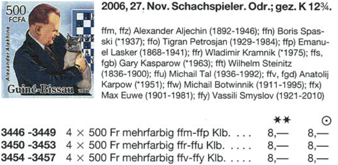 Каталог шахматных почтовых марок всех стран мира Michel 2022 (Михель 2022)